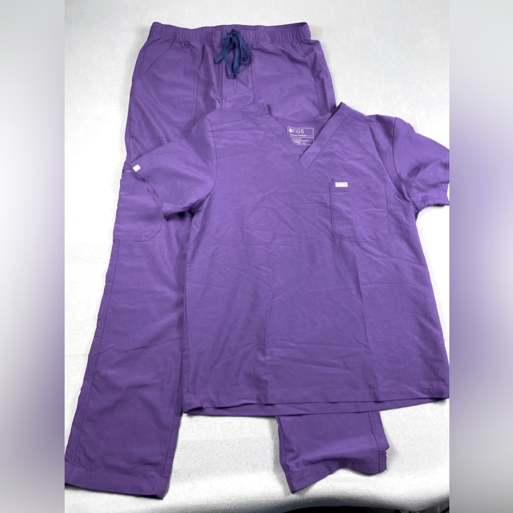 Men’s Purple FIGS Scrub Set